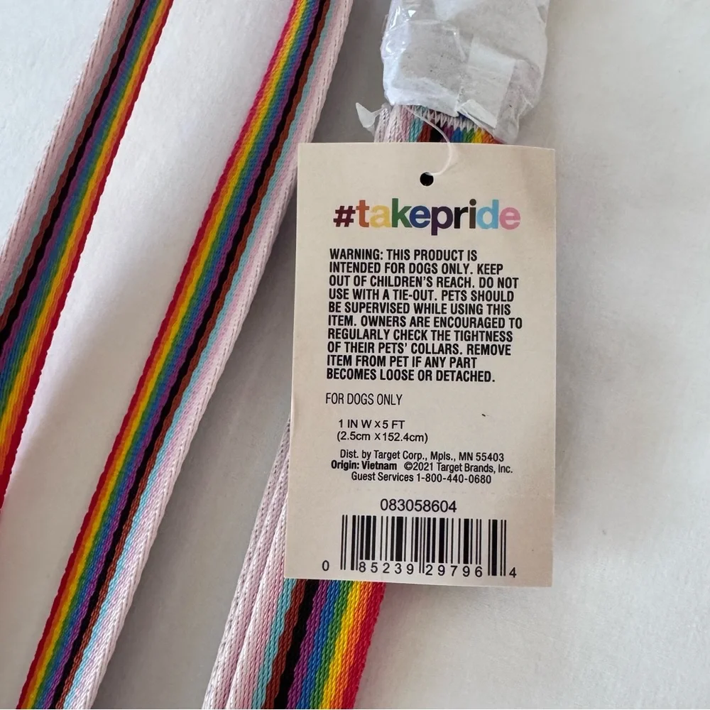 NWT Pet Leash, Rainbow, Pride, 5’